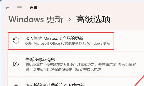 Windows11系统如何关闭接收其他产品更新信息