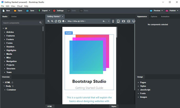Bootstrap Studio 5破解版