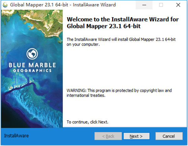 Global Mapper 23破解版安装步骤1